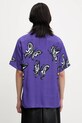 Odzież Needles koszula x Kae Tanaka S/S One-Up QV432 fioletowy