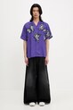 Needles koszula x Kae Tanaka S/S One-Up QV432 fioletowy