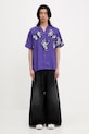 Πουκάμισο Needles x Kae Tanaka S/S One-Up QV432 μωβ