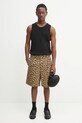 Wacko Maria szorty bawełniane DICKIES / PLEATED SHORT TROUSERS ( TYPE-2 ) 25SS.WMP.DC03 beżowy