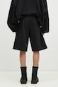 Clothing VETEMENTS shorts Embroidered Logo UA66SS610B black