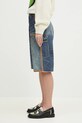 Andersson Bell szorty jeansowe Denim Trompe L`Oeil Double Knee granatowy apa786u