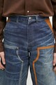 Andersson Bell szorty jeansowe Denim Trompe L`Oeil Double Knee apa786u granatowy
