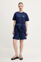 Barrow pantaloni scurti din bumbac S5BWUABE089 bleumarin
