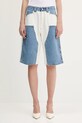 Aries denim shorts Patchwork Western Carpenter Shorts AR3030503. blue SS25