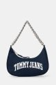 Τσάντα Tommy Jeans υφασμάτινο σκούρο μπλε AW0AW16983