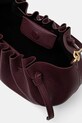 Kožená kabelka Yuzefi SCALLOP CLUTCH burgundské YUZRS25.HB.SCC.L049