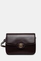 Δερμάτινη τσάντα Tory Burch Robinson λείο δέρμα καφέ 161943.616