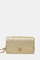 Кожена чанта Tory Burch Kira гладка кожа злато 162140.700