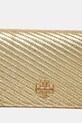 Кожена чанта Tory Burch Kira злато 162140.700