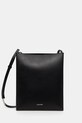 Calvin Klein torebka skórzana skóra licowa czarny LV04F3005G