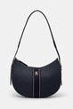 Kabelka Tommy Hilfiger imitácia kože tmavomodrá AW0AW16899