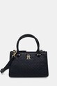 Torba Tommy Hilfiger imitacija zrnate kože mornarsko plava AW0AW16932