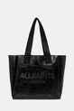 Шкіряна сумочка AllSaints IZZY SHINE лицьова шкіра чорний W055XB