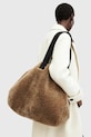 Кожена чанта с две лица AllSaints IZZY SHEARLING W056XB