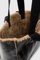 Двусторонняя кожаная сумка AllSaints IZZY SHEARLING W056XB коричневый