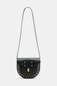 Шкіряна сумочка AllSaints MIRO MINI аплікація чорний W385XB