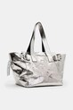 Кожаная сумочка AllSaints PEREZ SHOULDER W392XB серебрянный SS25