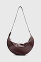 Шкіряна сумочка AllSaints HALF MOON лицьова шкіра бордо W394XB