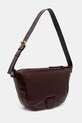 AllSaints torebka skórzana MADEA SHOULDER W395XB bordowy SS25