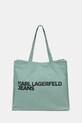 Karl Lagerfeld Jeans geanta de bumbac incape in A4 verde A1W50002