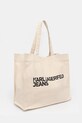 Βαμβακερή τσάντα Karl Lagerfeld Jeans A1W50002 μπεζ SS25
