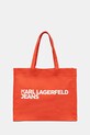 Βαμβακερή τσάντα Karl Lagerfeld Jeans υφασμάτινο κόκκινο A1W50002