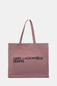 Karl Lagerfeld Jeans geanta de bumbac roz A1W50002