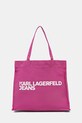 Bavlnená taška Karl Lagerfeld Jeans potlač ružová A1W50002