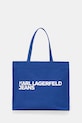 Хлопковая сумка Karl Lagerfeld Jeans печать голубой A1W50002