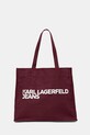 Бавовняна сумка Karl Lagerfeld Jeans бордо A1W50002
