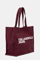 Бавовняна сумка Karl Lagerfeld Jeans A1W50002 бордо AW25