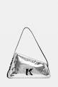 Kabelka Karl Lagerfeld Jeans hladký stříbrná A1W30333