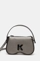 Kabelka Karl Lagerfeld Jeans imitácia kože strieborná A1W30279