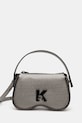 Τσάντα Karl Lagerfeld Jeans απομίμηση λείου δέρματος ασημί A1W30279