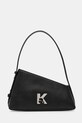Kožna torba Karl Lagerfeld Jeans Planet friendly crna A1W30334