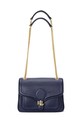 Lauren Ralph Lauren torebka skórzana skóra licowa granatowy 431959003