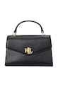 Kožna torba Lauren Ralph Lauren bez uzorka crna 431968761