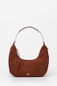 Semišová kabelka semišová koža hnedá 104295.A29N