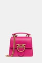 Шкіряна сумочка Pinko аплікація рожевий 102740.A0F1