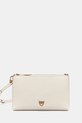 Pinko pochette di pelle pelle fiore beige 104277.A0F1