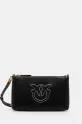 Kožená listová kabelka Pinko usňová koža čierna 104277.A2AN