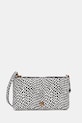 Kožna pismo torbica Pinko zrnata koža bijela 104277.A27T