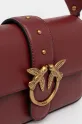 Kožna torba Pinko bordo 104340.A0QO