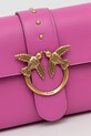 Шкіряна сумочка Pinko рожевий 104524.A0QO