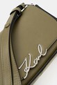 Δερμάτινη τσάντα Karl Lagerfeld K/SIGNATURE πράσινο A1W30039