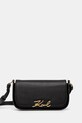 Шкіряна сумочка Karl Lagerfeld аплікація чорний A1W30039