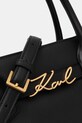 Kožená kabelka Karl Lagerfeld čierna A1W30148