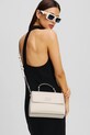 Δερμάτινη τσάντα Karl Lagerfeld A1W30170 λευκό