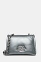 Kožna torba Karl Lagerfeld Planet friendly siva A1W30172